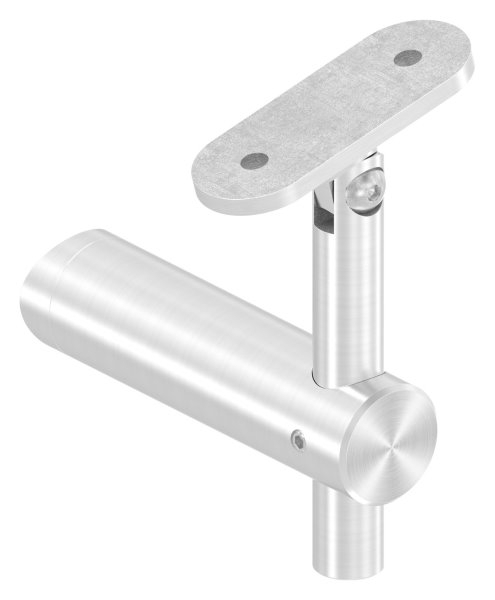 Handlaufhalter mit Gelenk und Halteplatte für Ø 42,4 mm V2A