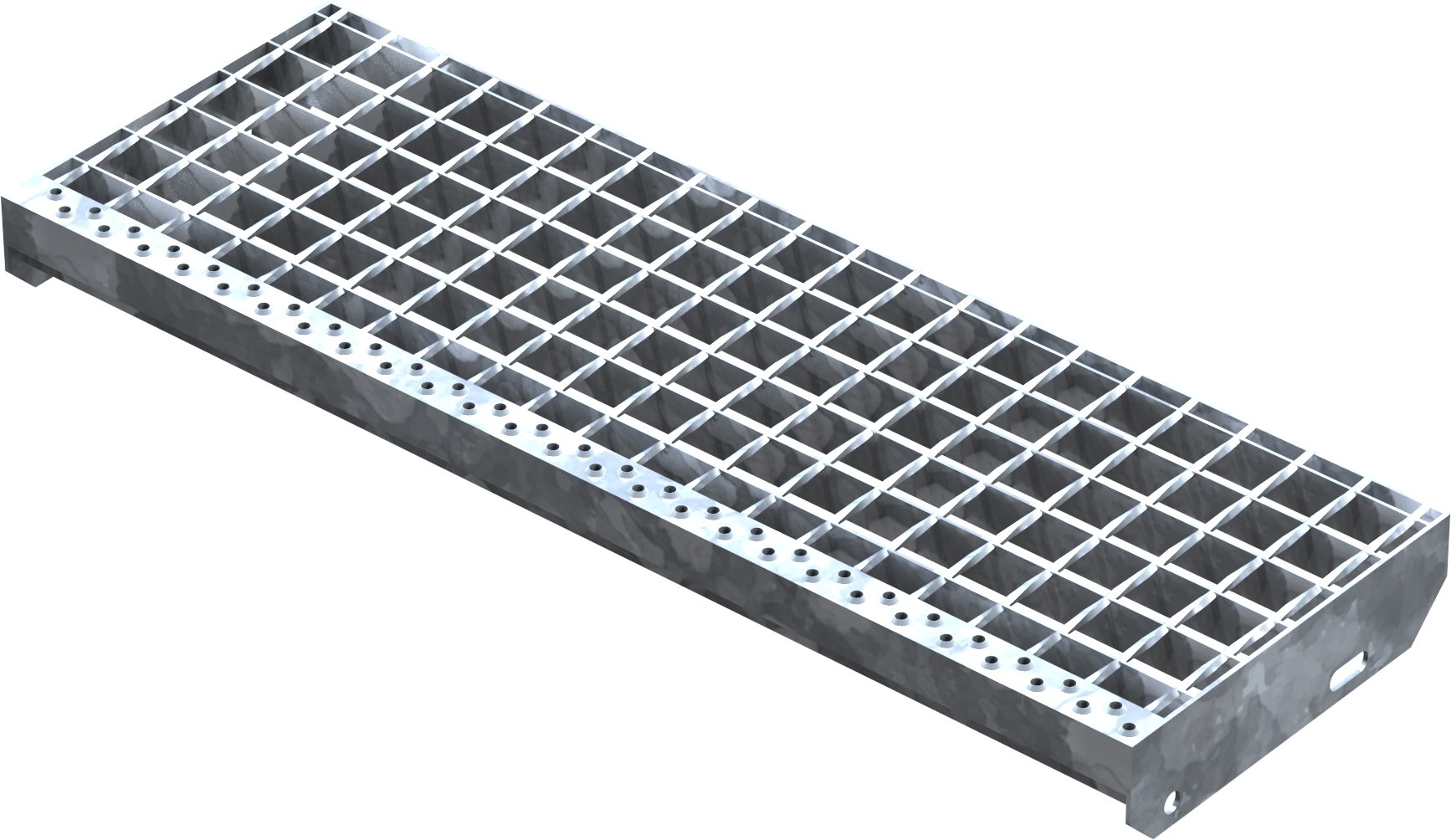 Schweißpressroststufe Metallstufe 800x270 mm Masche 34/38 mm Tragstab 30/2 mm S235JR feuerverzinkt