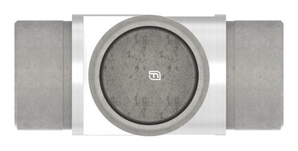 Stopfen für Rohr 42,4 x 2,0mm, oben mit Gelenkstück, V2A