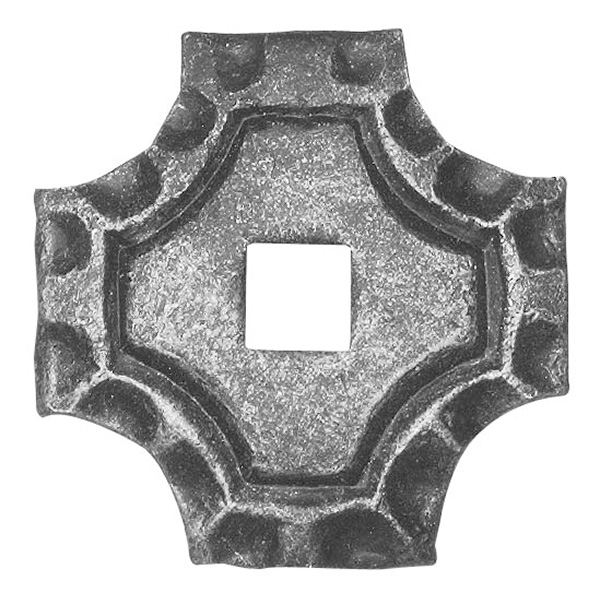 Rosette / Zierteil | ■ quadratisch 65x65x5 mm | Stahl (Roh) S235JR