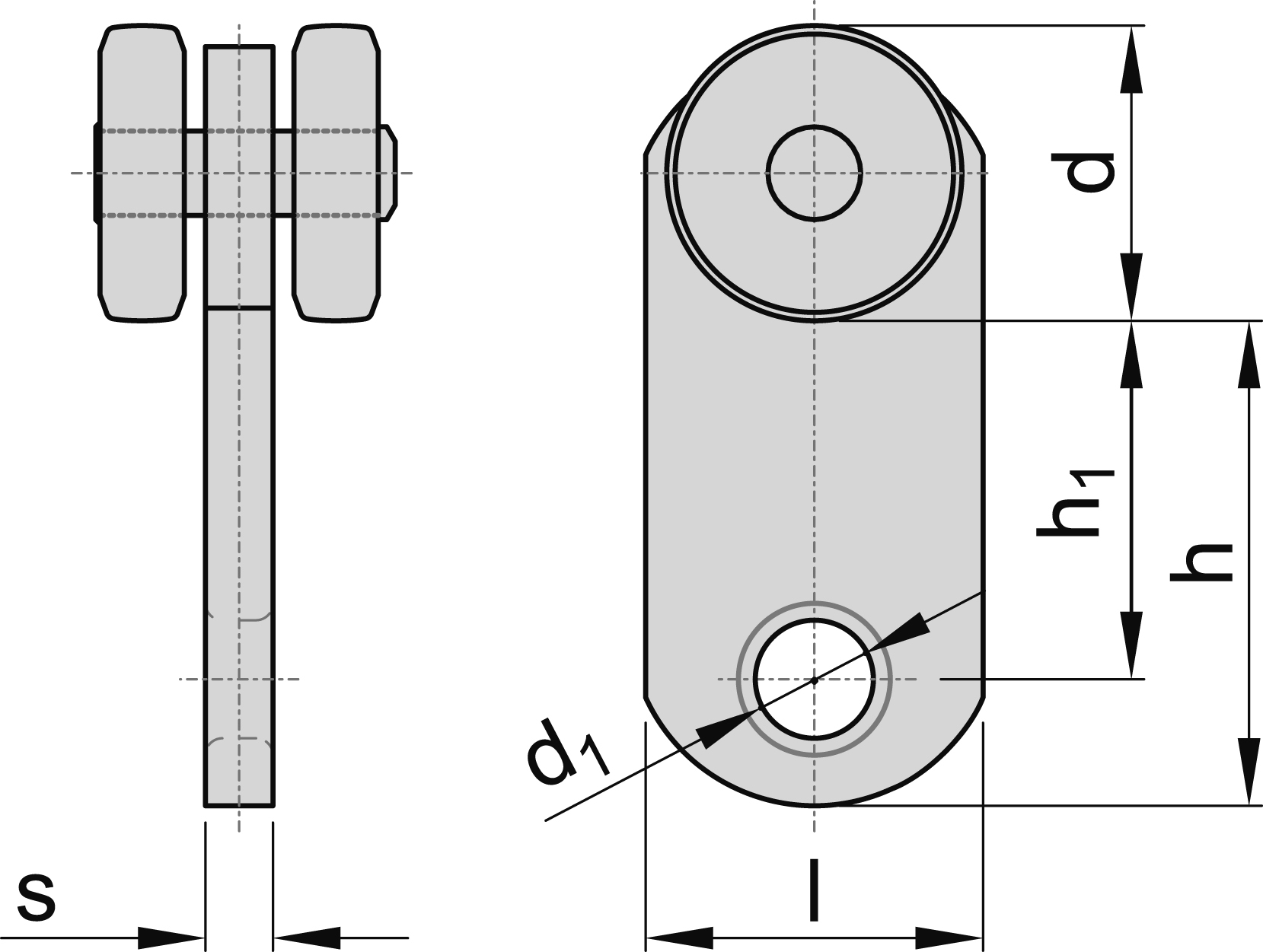 Einfachrolle zum Einhaengen MEA Gr- 0 verzinkt Ø 22 mm 10332810-60-0167.7