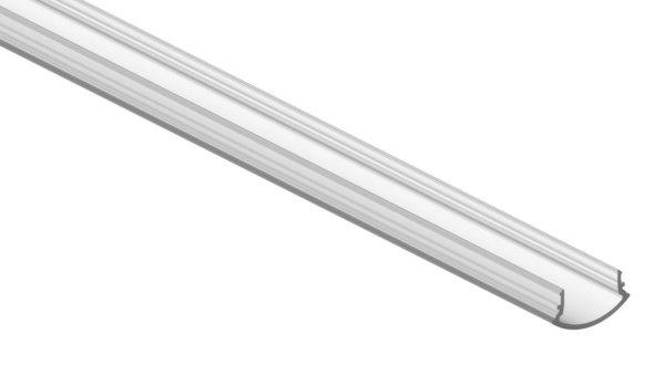 LED-Nutrohr LUNORA®- Kunststoffabdeckung diffus fuer Rund-Nutrohr 42-4mm- PMMA- L- 3000mm-88-11LED-NU-AB-3000.D