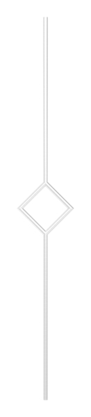 Zierstab Edelstahl V2A Ø 12 mm L = 1000 mm mit Quadrat geschliffen Korn 240-88-1156149.240