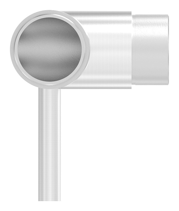 Steckecke mit Stift für Rundrohr Ø 42,4 x 2,0 mm V2A