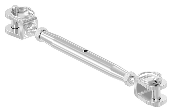 Wantenspanner | Gabel/Gabel | Gewinde M4 | V4A