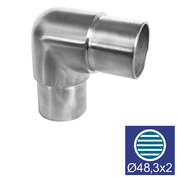 Rundbogen 90° 48,3x2,0mm V2A
