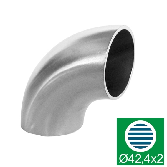 Schweißbogen 90° 42,4x2mm V2A
