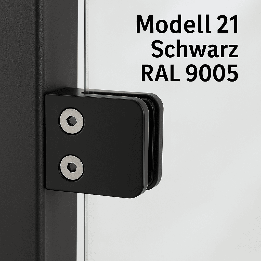 Glasklemme 45x45x27 mm Anschluss: Flach RAL9005 SCHWARZ