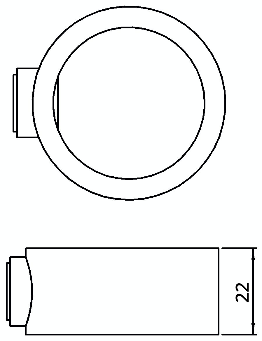 Rohrverbinder Stellring Ø 26-9 mm -3-4- - Temperguss verzinkt - 179A27-179A27