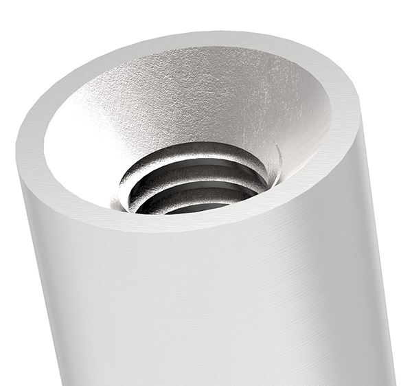Stift V2A Ø 12 mm 75 mm mit Aussengewinde M8- Innengewinde M6-11-2167.4