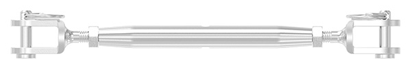 Wantenspanner | Gabel/Gabel | Gewinde M4 | V4A