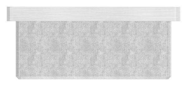 Endkappe für Rohr 60x60x3,0 mm mit M8 zum Kleben V4A