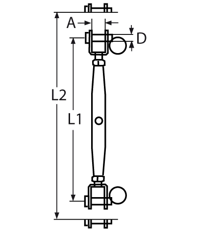 Wantenspanner Gabel-Gabel Laenge- 110 – 360 mm V4A- Verkauf in VPE-66-64-411.8245