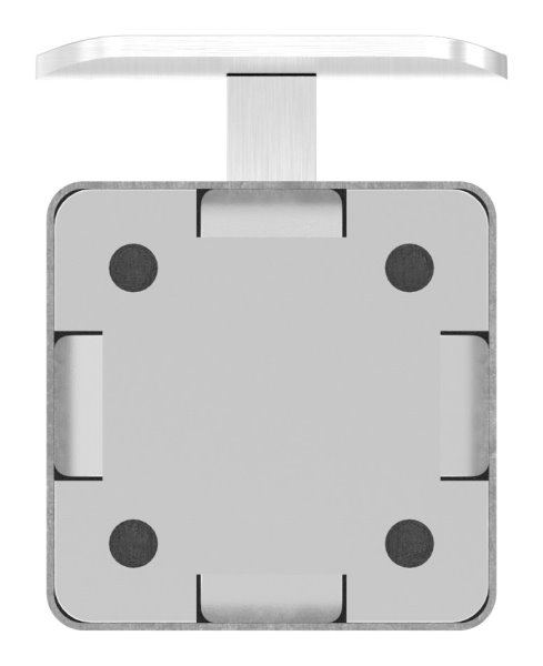 Handlaufhalter mit Cliprosette und Halteplatte für Ø 42,4 mm V2A