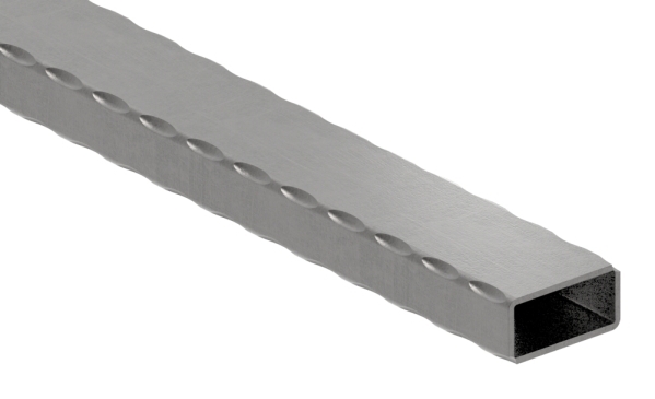 Rechteckrohr | gehämmert | Maße: 40x20x2 mm | Länge: 3000 mm | Stahl S235JR, roh