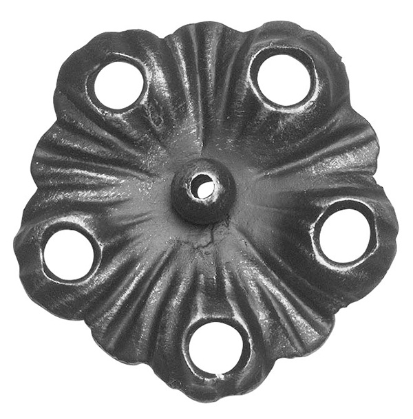 Ländliches Barock | Maße: 110x110 mm | Material: 4 mm | Stahl S235JR, roh