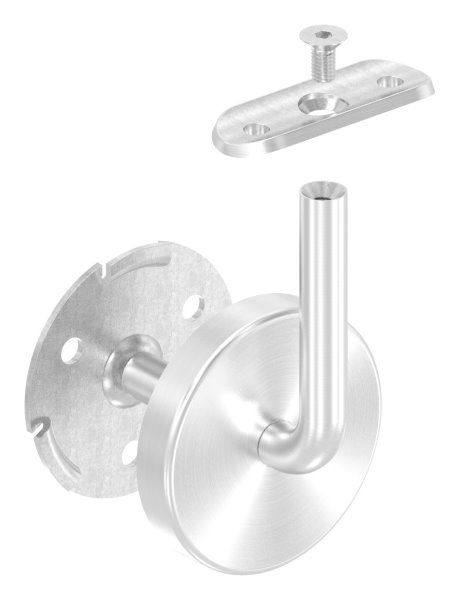 Handlaufhalter mit Halteplatte für Ø 42,4 mm V2A