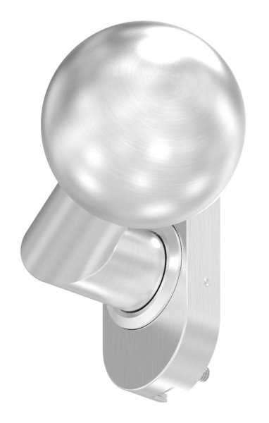 Drueckerknopf Edelstahl V2A Ø 50 mm fest gekroepft ausser Mitte-11-3520.4