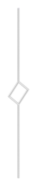 Zierstab Edelstahl V2A Ø 12 mm L = 1000 mm mit Quadrat geschliffen Korn 240-88-1156149.240