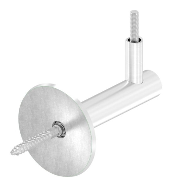Handlaufhalter mit Ronde 68x5 mm und Halteplatte für Ø 42,4 mm V2A