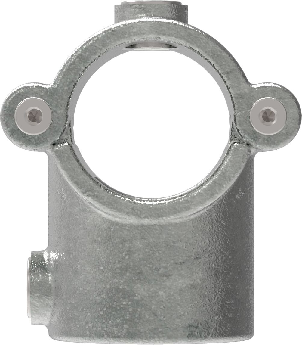 Rohrverbinder T-Stueck mit Bolzen aufklappbar Ø 33-7 mm -1- - Temperguss verzinkt - 136B34-136B34