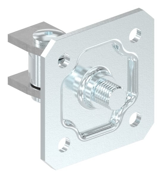 Torband M18 verstellbar mit Befestigungsplatte Stahl (Roh) S235JR