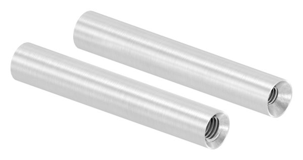 Stift | Maße: 75x12 mm | mit 2 Innengewinde: M6x15 und M8x15 mm | V2A