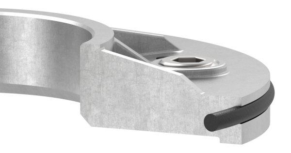 Ankerplatte, Ø 123,5 x 8mm für 48,3mm Rohr, roh, V2A
