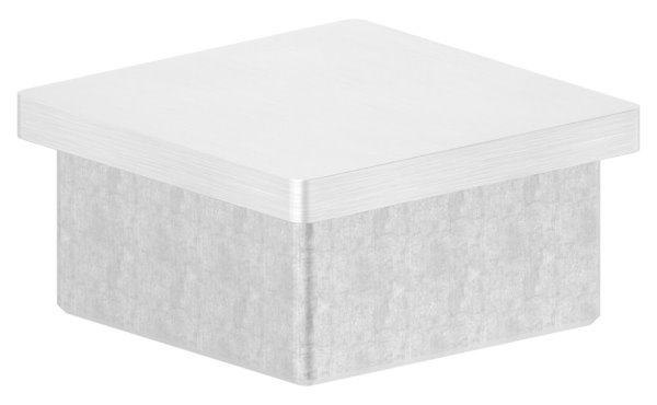 Endkappe für Rohr 50x50x3,0 mm zum Kleben V4A