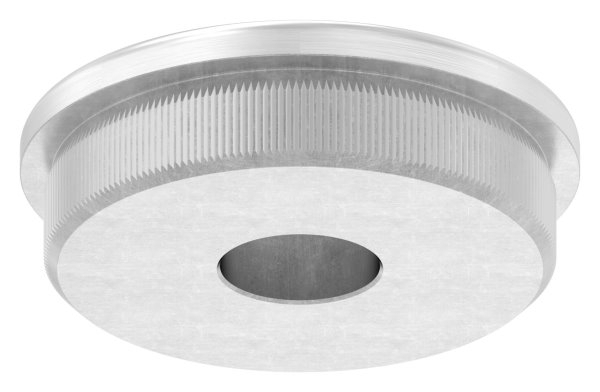 Rohrstopfen für Ø 42,4x2,0 mm leicht gewölbt zum Einschlagen mit Bohrung 12,1 mm | V2A