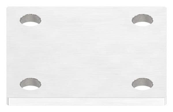Ankerplatte, 100 x 100 x 6mm, mit Längsschliff, V2A