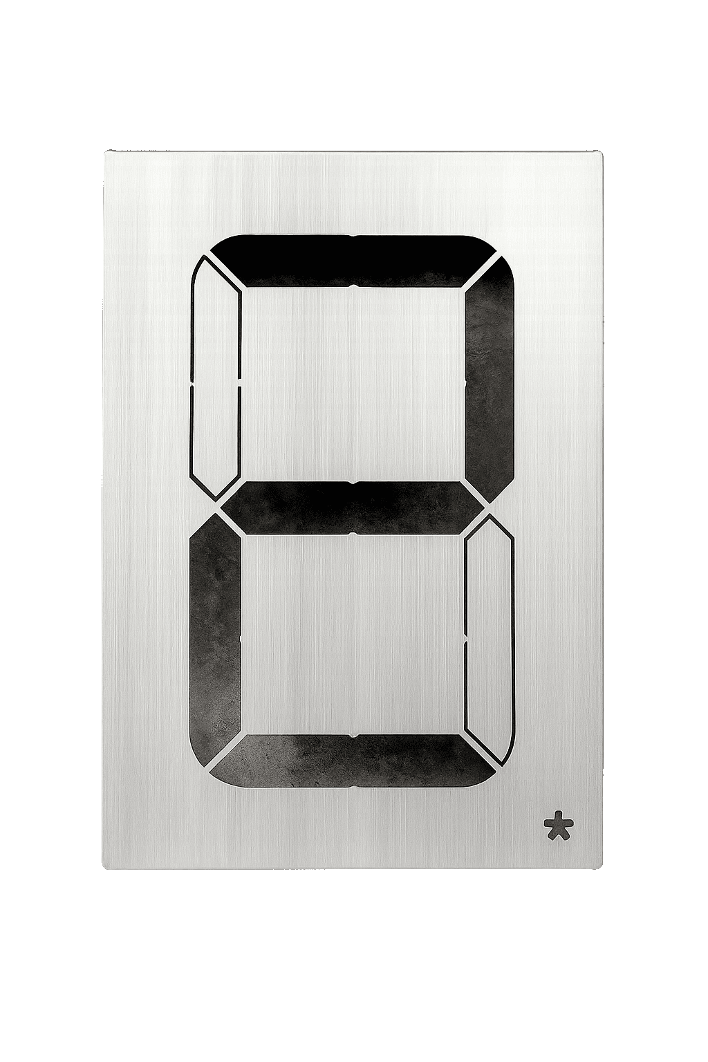 Edelstahl Hausnummer – 7-Segment zum Ausklicken, individuell einstellbar