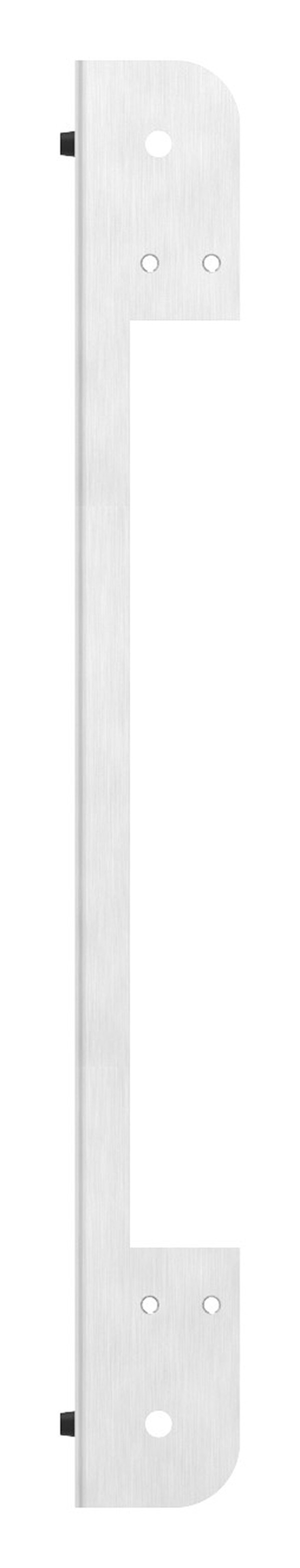 Anschlagsblech Edelstahl V2A 37-5 x 37-5 x 328 mm mit Gummipuffer geschliffen-88-1159116.240