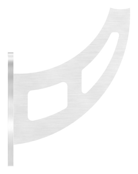 Handlaufschwert mit Ronde Ø 80 mm für Rohr Ø 42,4 mm V2A