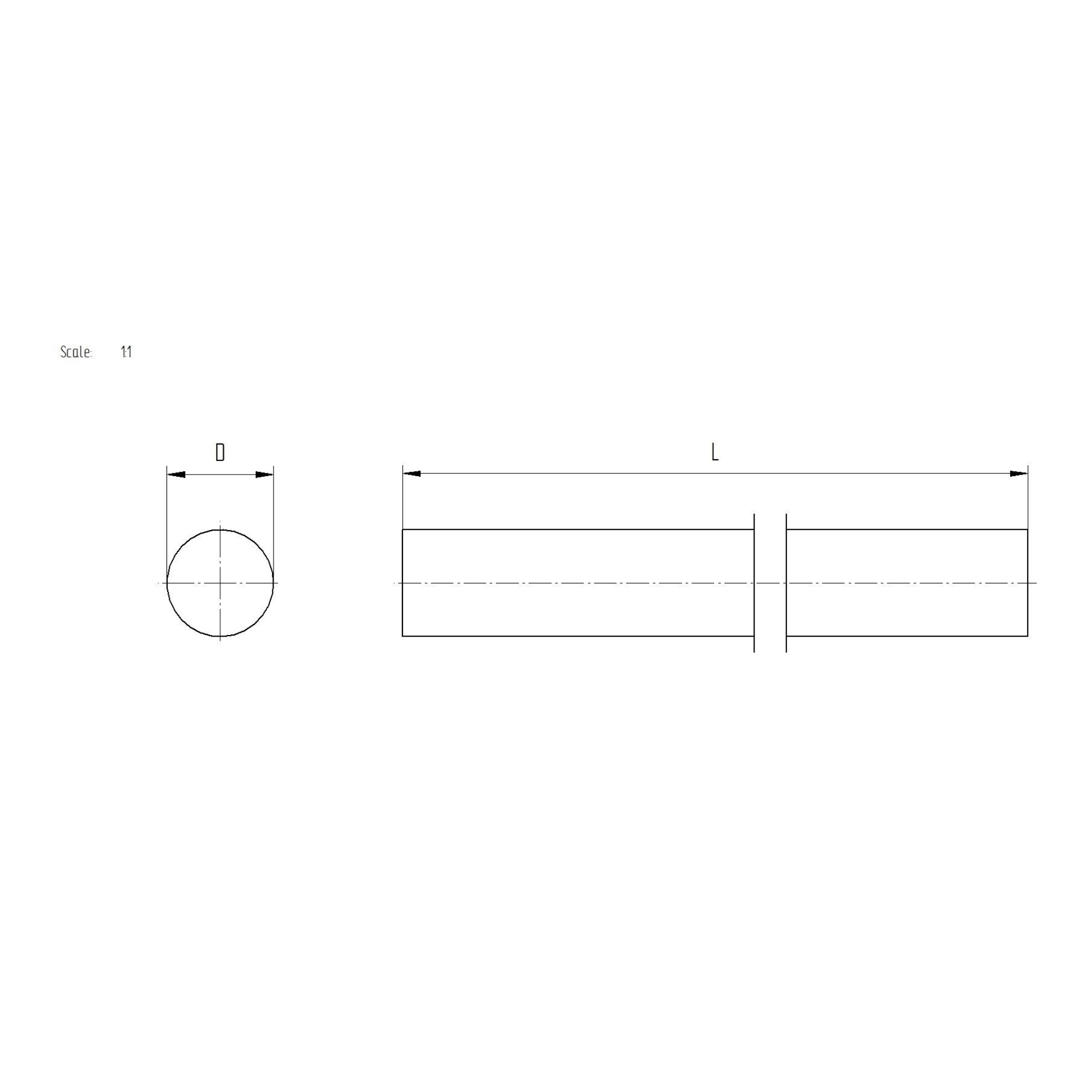 Holzhandlauf Buche massiv Ø 42 mm L = 1600 mm roh-89-11WBD42L1600-A.4