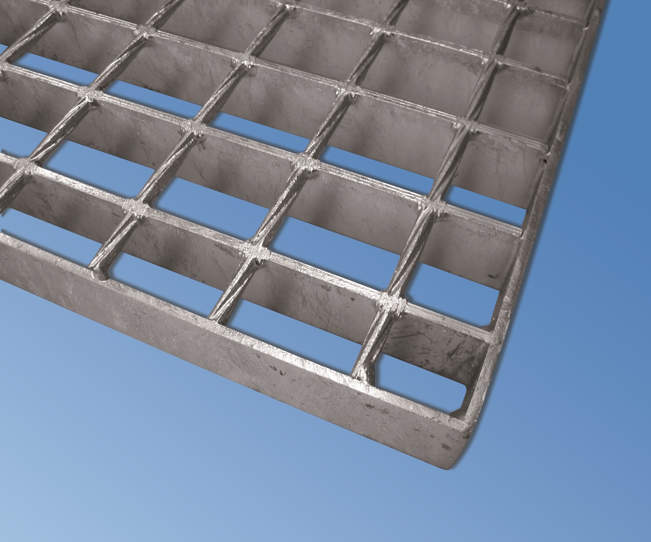 SP Industrie-Gitterrost | Maße: 800x1000 mm; 34/38 mm; 30/2 mm | S235JR (St37-2), im Vollbad feuerverzinkt