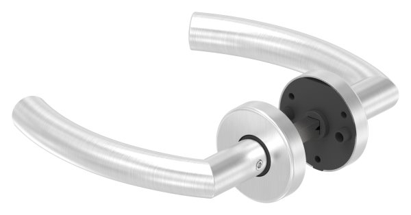 Türdrückerpaar V2A inkl. 8 mm Drückerstift Modell HalfMoon