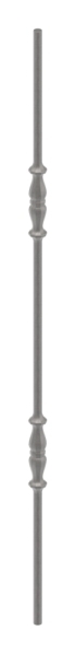 Zwischenstab - Laenge- 900 mm - Material- 14 mm - rund- gehaemmert - Stahl S235JR- roh-30-1112.8