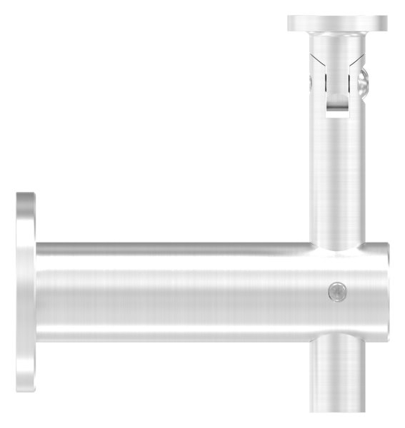 Handlaufhalter höhenverstellbar mit Halteplatte für flachen Anschluss V2A