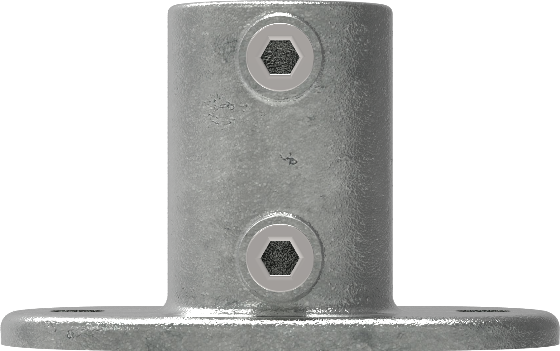 Rohrverbinder - Fussplatte oval - 132B34 - 33-7 mm - 1- - Feuerverzinkt u. Elektrogalvanisiert-132B34