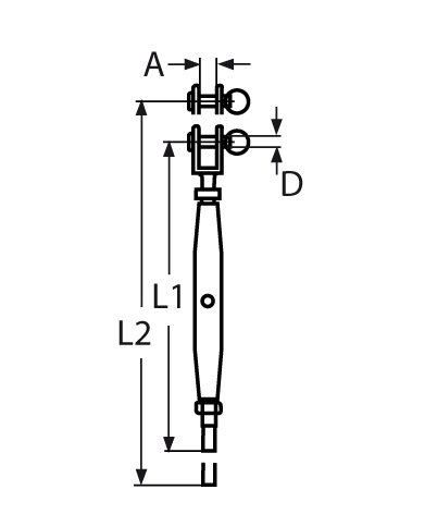 Wantenspanner Gabel-Terminal V4A- Verkauf in VPE-66-64-411.8275