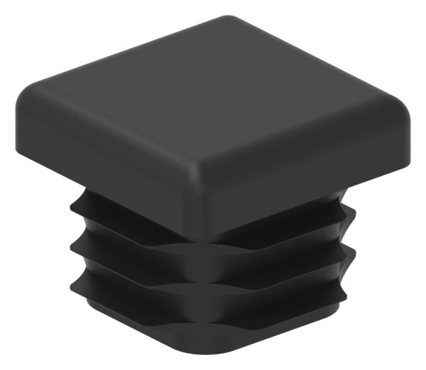 Einsteckkappe Kunststoff fuer Quadratrohr 20 x 20 mm Wandstaerke 1-5-2-0 mm schwarz-88-11178.20X20
