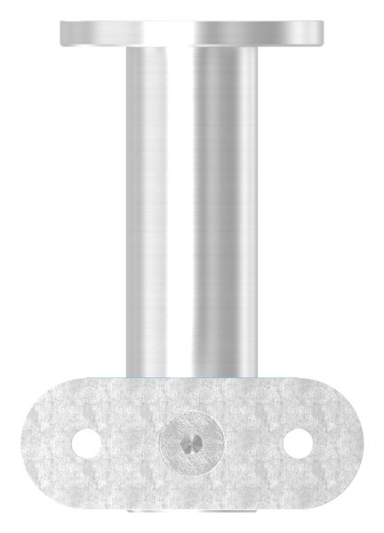 Handlaufhalter für Wand/Mauer mit Halteplatte für flachen Anschluss V2A