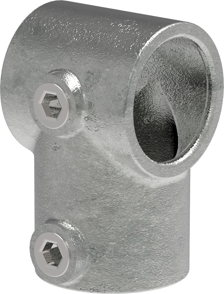 Rohrverbinder T-Stueck kurz Ø 21-3 – 60-3 mm - Temperguss verzinkt - 101-101