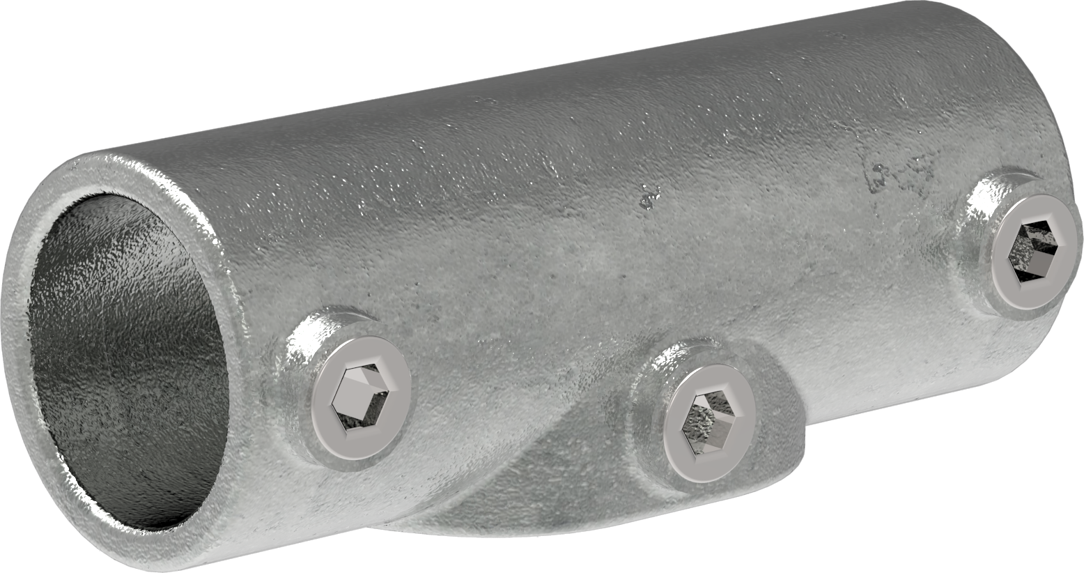Rohrverbinder | T-Stück 30-45° | 127D48 | 48,3 mm | 1 1/2" | Feuerverzinkt u. Elektrogalvanisiert