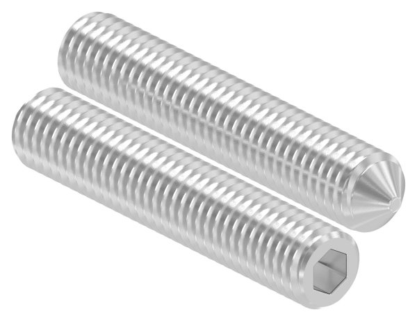 Gewindestift V2A M8x45 mit Innensechskant und Spitze DIN 914-88-1158308-240.45