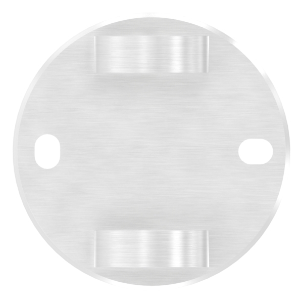 Wandbefestigung  Masse- 120x10 mm zum Spannen fuer Gelaenderpfosten Ø 42-4 mm - V4A-11-3065.1