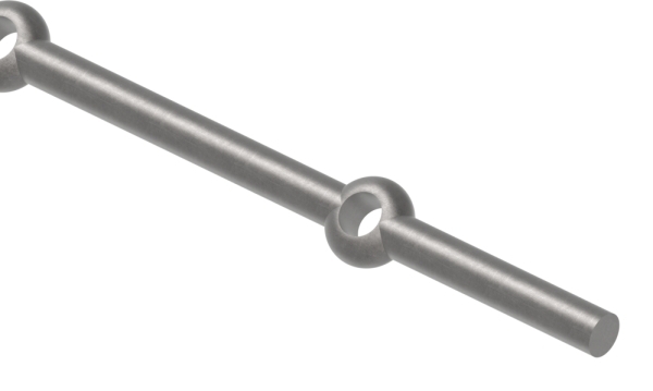 Lochleiste mit Rundloch Material- Ø 14 mm Laenge- 2000 mm Stahl -Roh- S235JR-30-1601.8