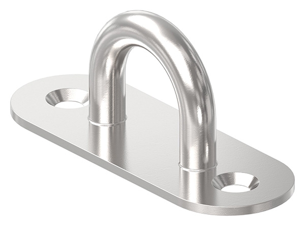 Befestigungsoese oval Edelstahl V4A 10 mm Rundeisen mit 2 Bohrungen-88.11100074010
