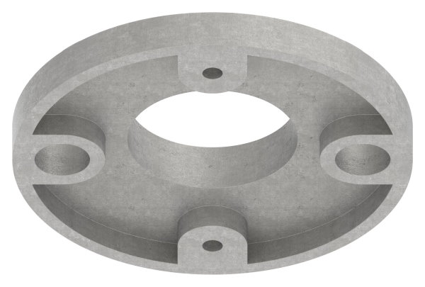 Ankerplatte  Masse- Ø 80x8 mm fuer Rundrohr Ø 33-7 mm V2A- roh-11-3022.4
